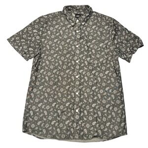 Asos Paisley Print Mens Medium Button Up Shirt 100% Cotton 70's Retro Resortwear